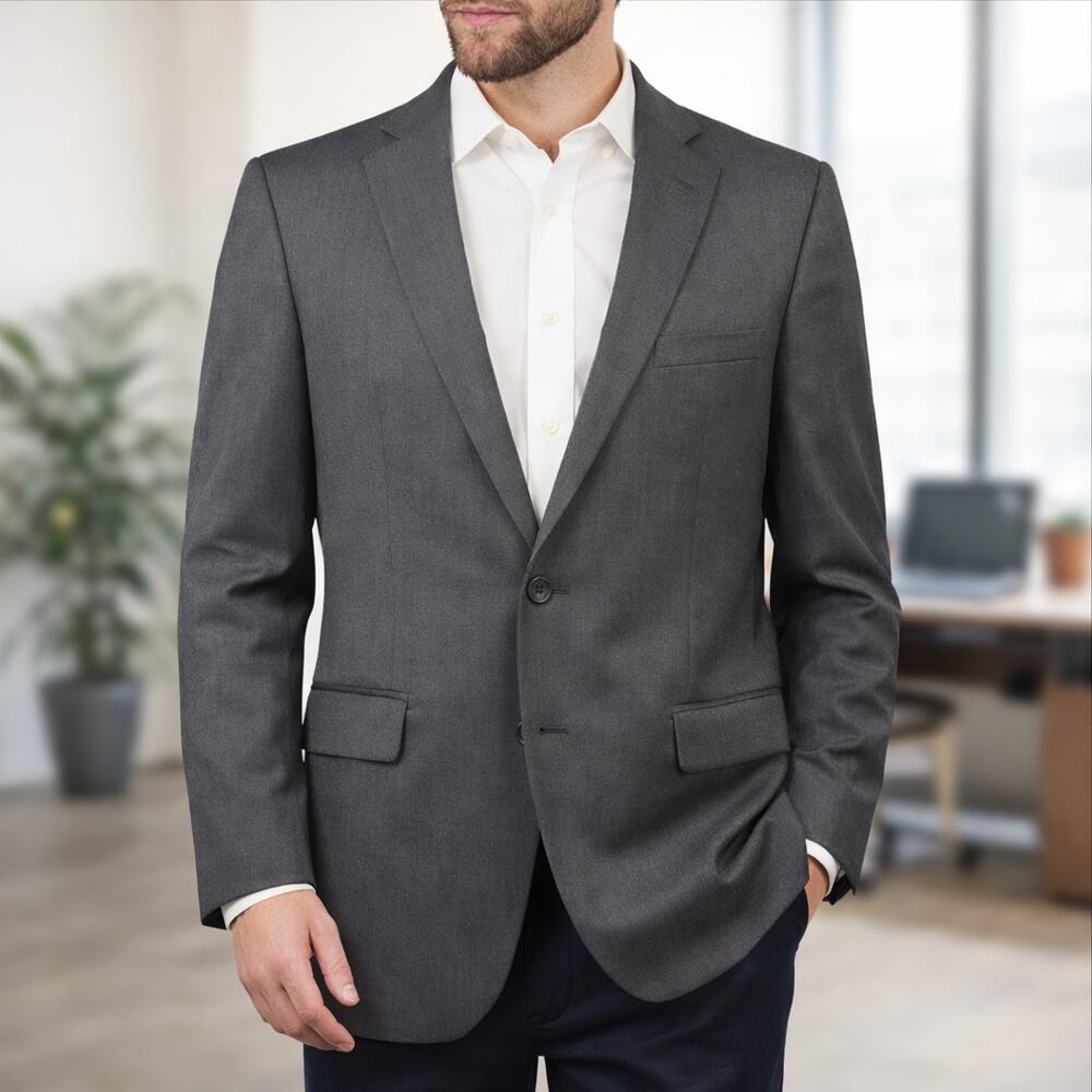 Original Penguin OsmanJ Blazer Men’s 44L Wool Blend Gray Sport Coat